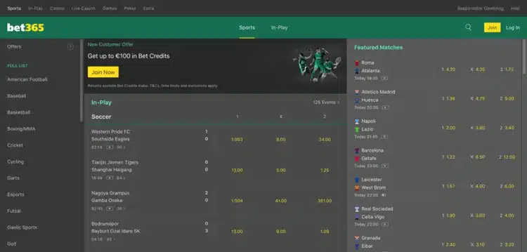 Bet365 screenshot 2