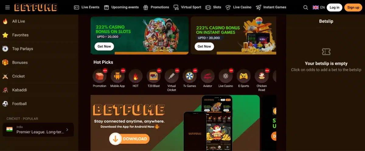 Betfume screenshot 1