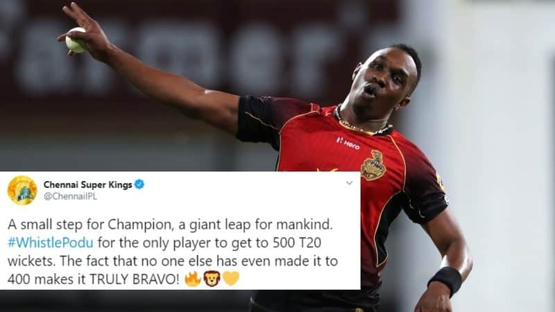 Twitter applauds Dwayne Bravo for becoming first bowler to 500 T20 wickets
