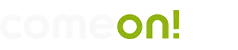 comeon logo white
