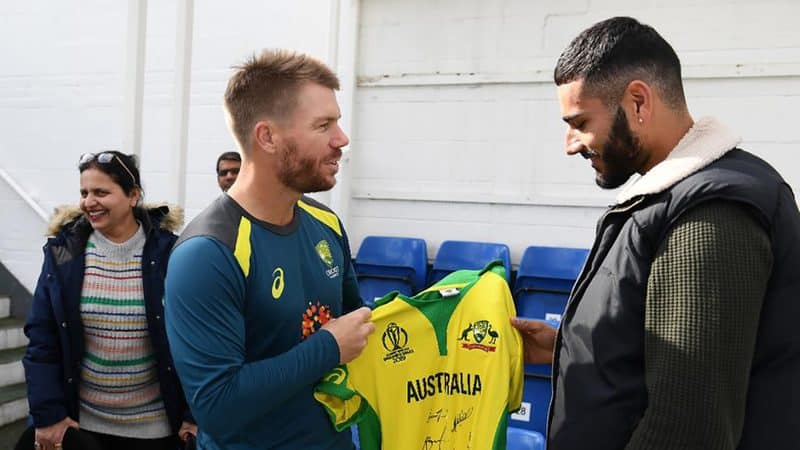 This is how Warner repaid the bowler he hit during a nets session