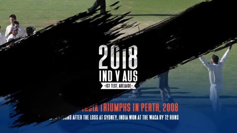 A decade on, India’s first Test win on Aussie soil.