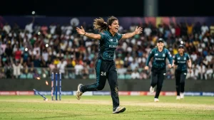 Amelia Kerr&#8217;s late double earns New Zealand a four-run escape against Ireland