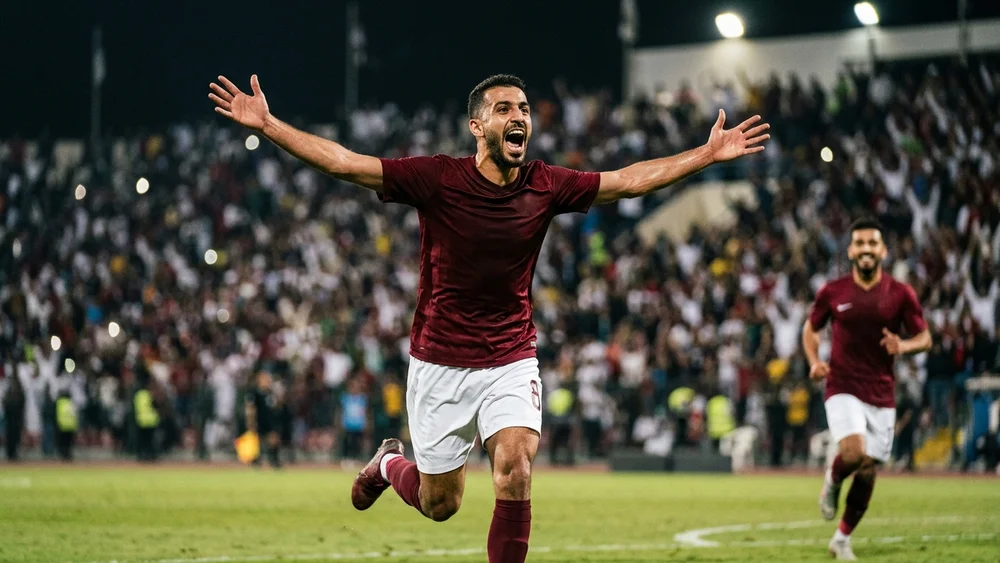 Khoukhi’s stoppage-time header earns Qatar their first World Cup point