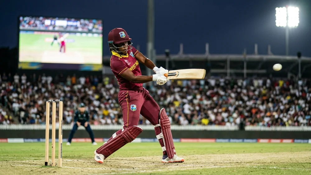 Taylor’s 47 and Alleyne’s 19th-over triple seal a 7-run West Indies win over Scotland