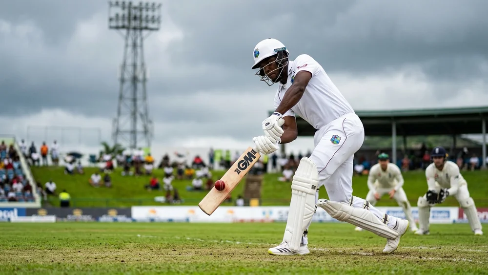 Hodge’s unbeaten 83 holds West Indies together on a rain-hit first day in Tarouba