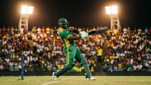 Hetmyer hit six sixes in 19 balls, and Guyana&#8217;s chase was over in 9.5 overs