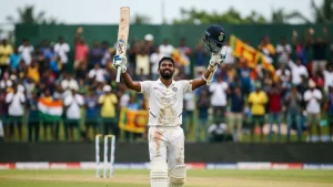 Jurel waited out the rain on 95, and finished 115 not out as India declared on 503