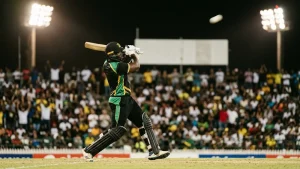 Andre Russell hits 68 with nine sixes and no fours, and Jamaica still lose by five