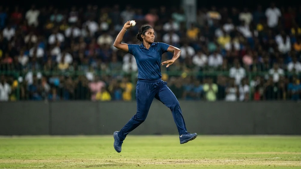 Vimukthi took 3 for 16 on debut, and Sri Lanka needed 47 balls to beat UAE