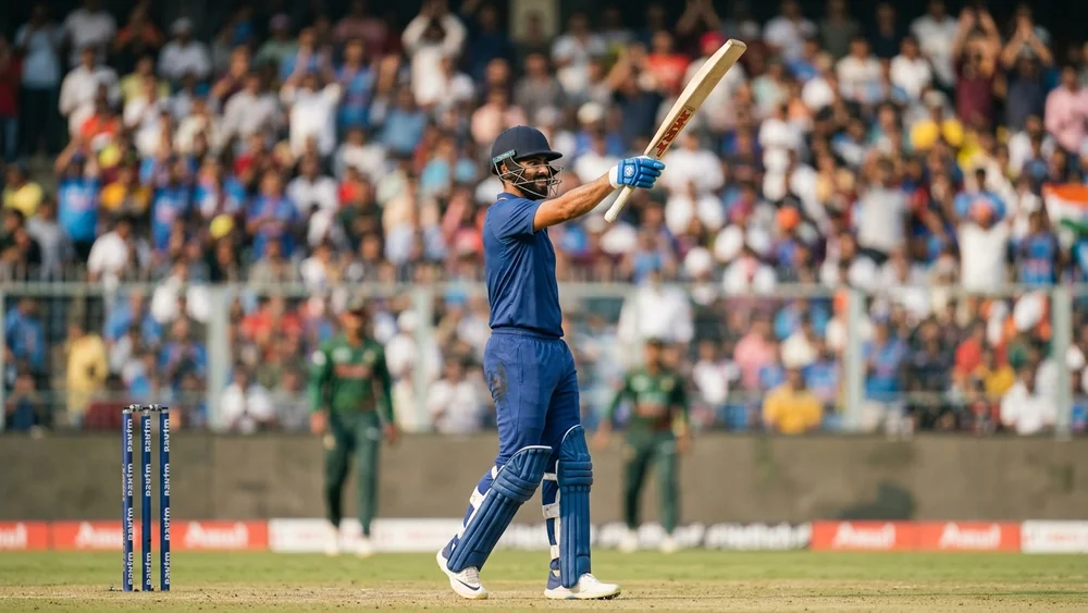 Chauhan and Anvay Dravid added 69 in 34 balls, and Australia’s captain fell seven short