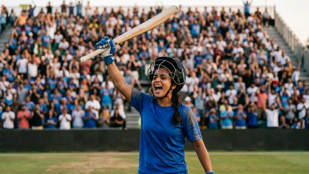 Mandhana hit seven sixes in 45 balls, and Sri Lanka were bowled out for 69