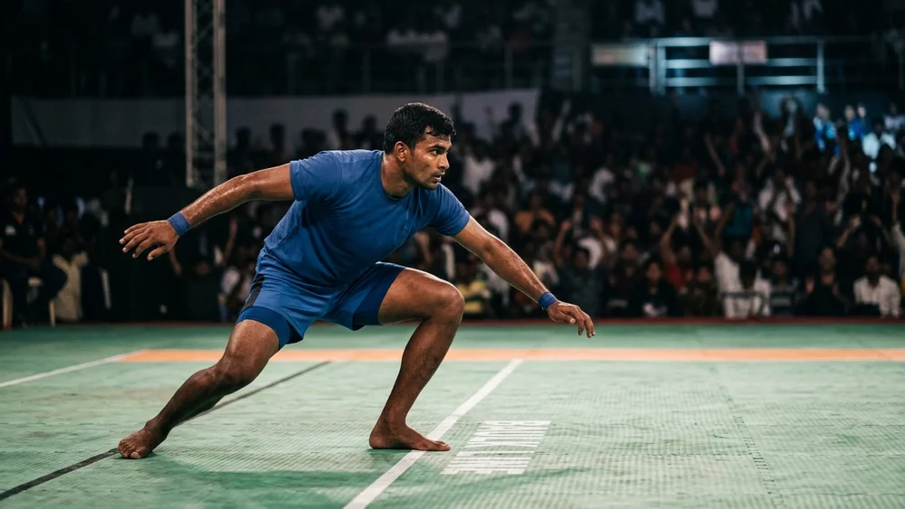 Tajinderpal Singh Toor’s ceremonial kit was stuck at Nagoya airport, and a kabaddi raider carried India’s flag instead