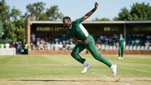 Newman Nyamhuri&#8217;s first five-for kept Australia under 300, and Nathan Ellis answered with 5 for 31