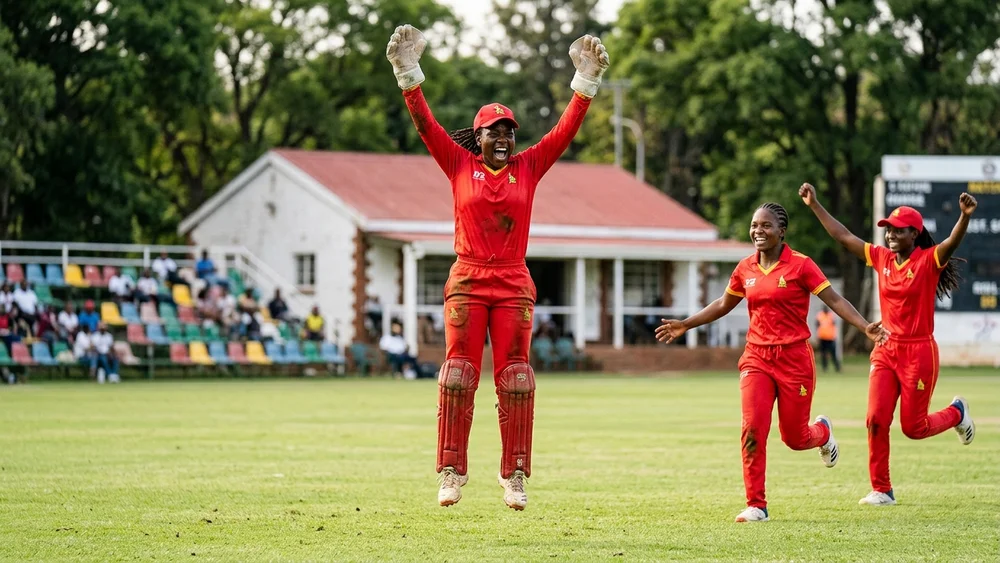 Zimbabwe’s keeper took five catches and made 38, and West Indies lost an ODI to them for the first time