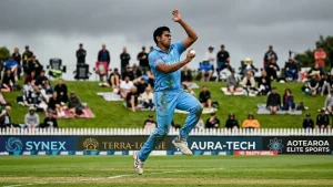 Auqib Nabi made his ODI debut in the game Prasidh Krishna got hurt in, and he is set to replace him in New Zealand