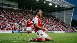 Saka limped off after ten minutes, and Declan Rice&#8217;s 82nd-minute goal earned Arsenal a 2-2 draw at Bayern
