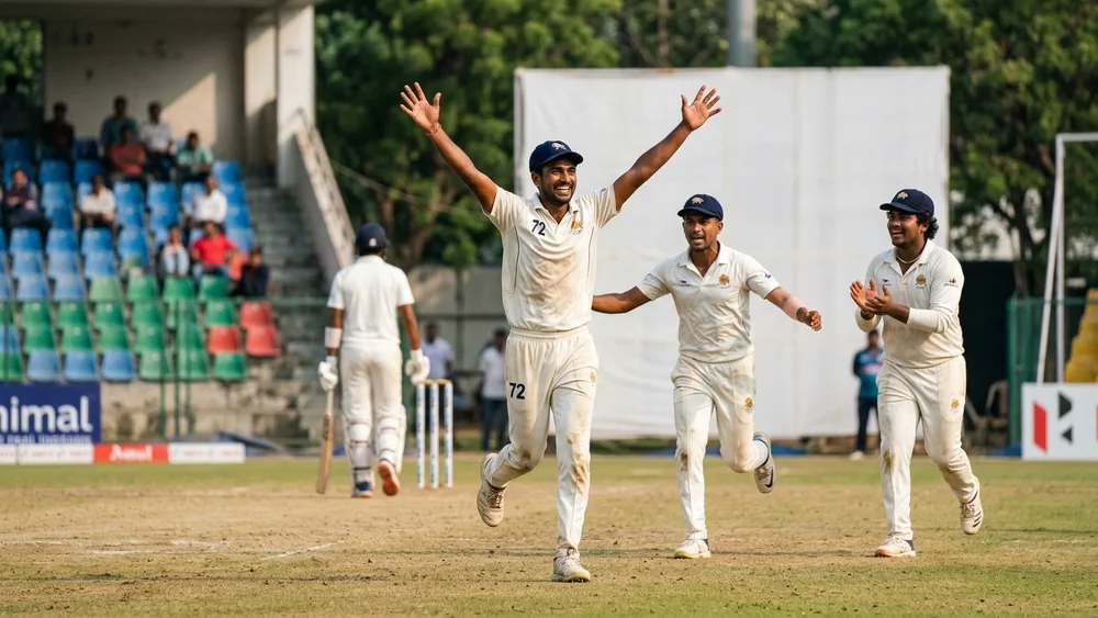Haryana were 37 for 4 in Rohtak, and Nishant Sindhu’s 92 and 6 for 27 beat Chandigarh inside two days