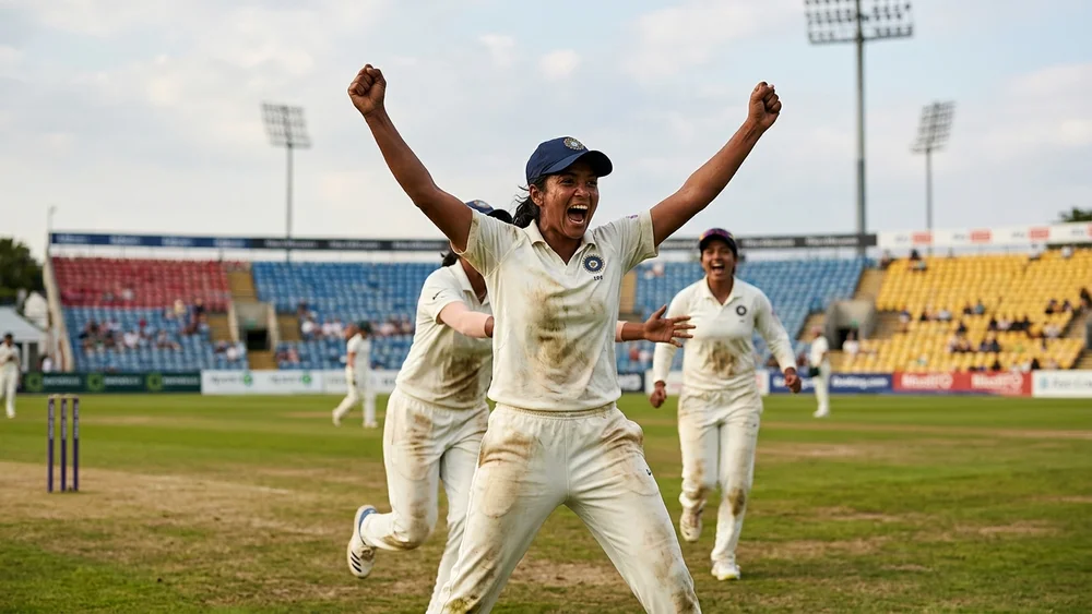 Australia A Women were 51 for 0 chasing 446, and Vaishnavi and Niki Prasad finished it inside three days in Mohali