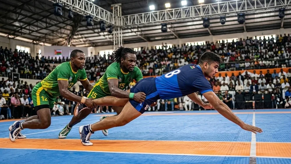 Tanzania’s Juma Sultania outscored every Indian raider, and India still won 48-20 to reach the Commonwealth semis