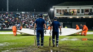 India were 118 for 5 when the Bengaluru rain came back, and West Indies leave with the T20I series shared 2-2