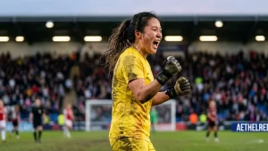 North Korea led with 21 minutes left, and Japan won a third straight Asian Games women&#8217;s gold on penalties