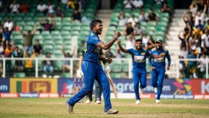 Pakistan had won all three games, and Madushanka&#8217;s 5 for 34 bowled them out for 110 to put Sri Lanka in the final