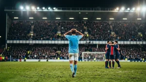 Guardiola was back at the Etihad for City&#8217;s first home game since the verdict, and PSG were 3-0 up by half-time