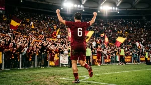 Napoli led Roma 2-0 and then 3-2, and Allegri was sent off after Balerdi&#8217;s second goal made it 3-3