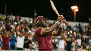 Shai Hope is the first West Indies batter with three T20I hundreds, and his 102 not out has sent the series to a decider