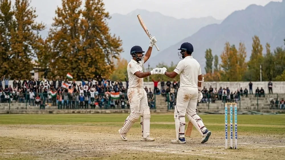 Vidarbha were 26 for 6 chasing 79 in Srinagar, and Dubey and Bhute took them past the champions